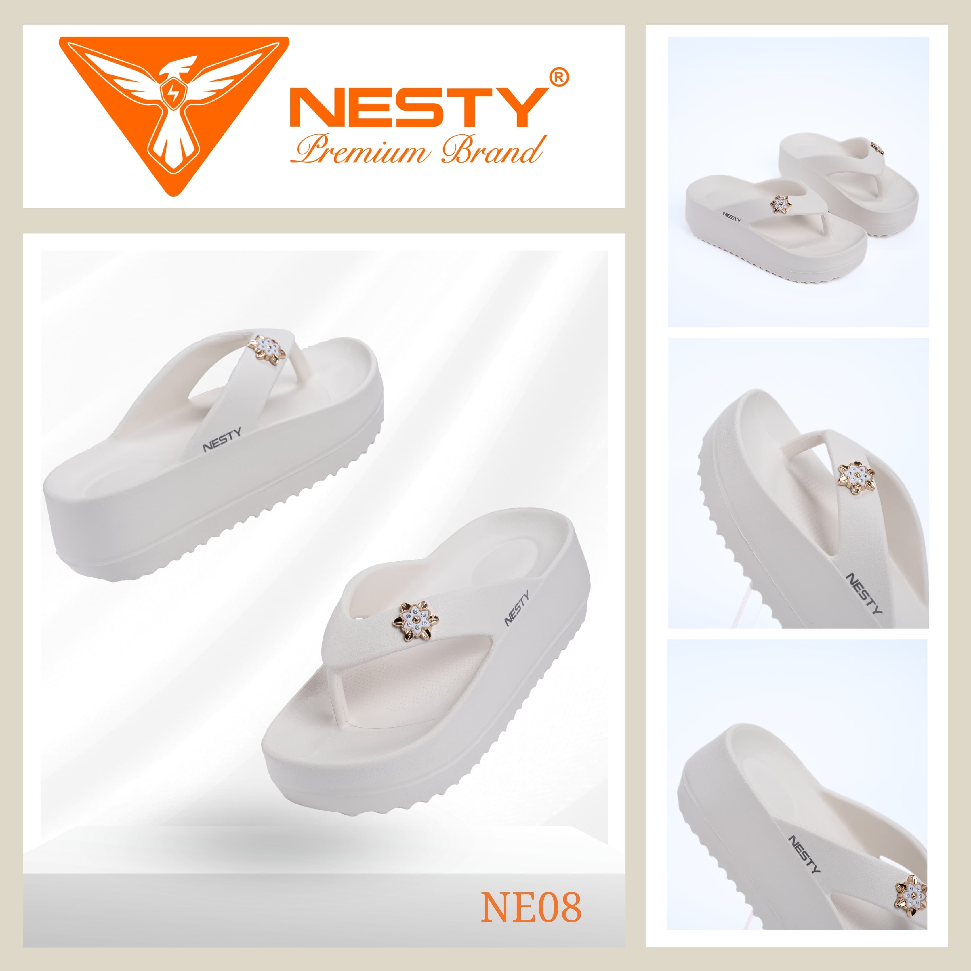 Dép Nữ Xỏ Ngón NESTY Đế Cao Thời Trang Kiểu Dáng Basic Chất Liệu EVA Mềm Mại - NE08 2