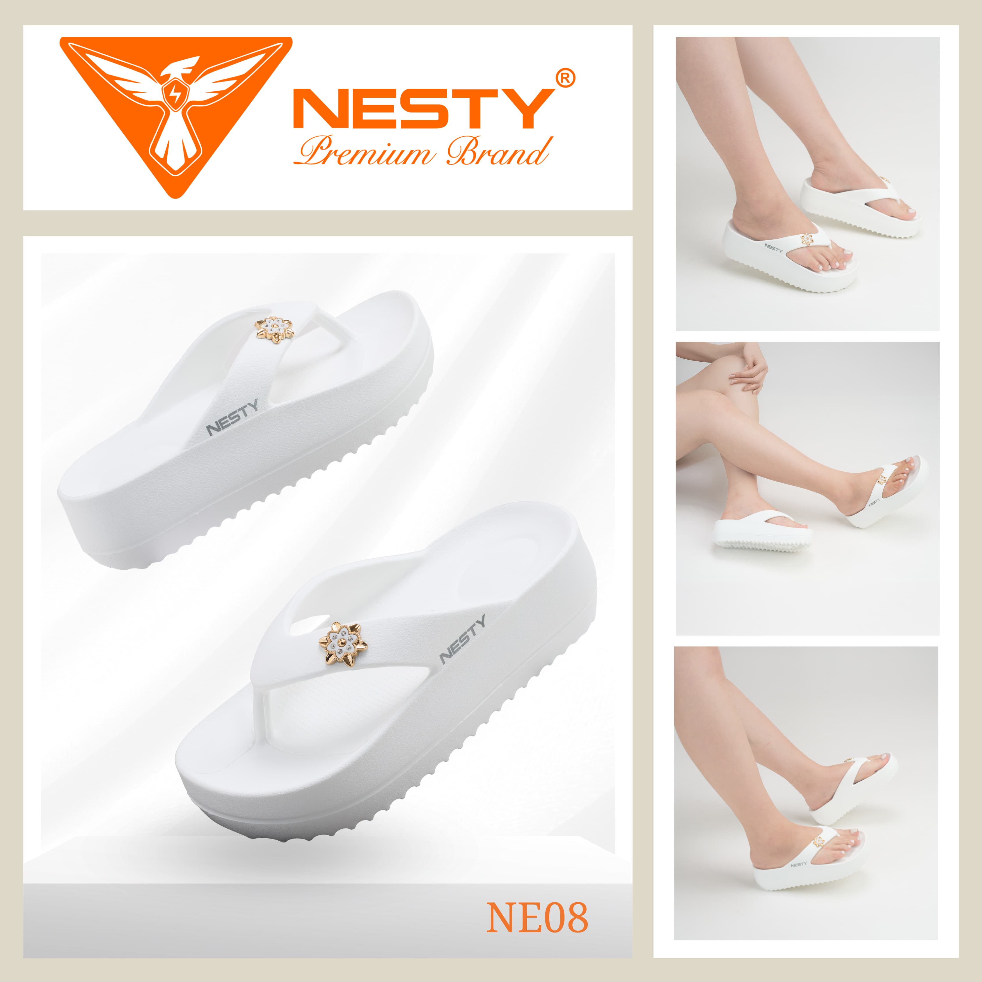 Dép Nữ Xỏ Ngón NESTY Đế Cao Thời Trang Kiểu Dáng Basic Chất Liệu EVA Mềm Mại - NE08 5